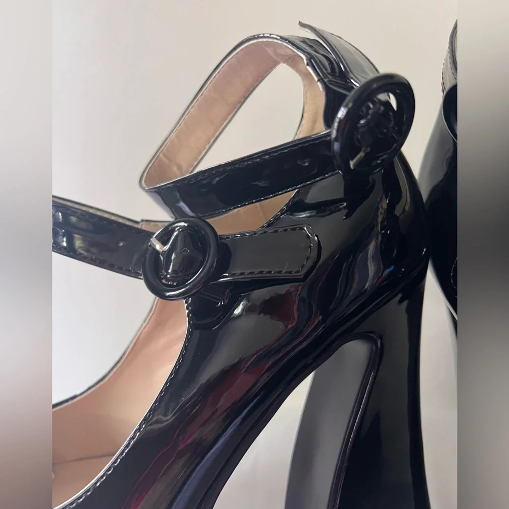 Shagal Dress Platform Heels Chunky Heel Closed Toe Mary Jane Shoes